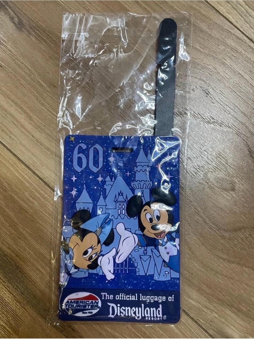 Disney 60th Anniversary Blue Mickey & Minnie Luggage Tag